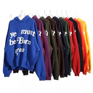 Puff Printing Hoodie Set Logo Man Plain Pullover Cotton <b>String</b> Oversized Hoodies Custom Heavyweight Blank Hoody - Product Image 6