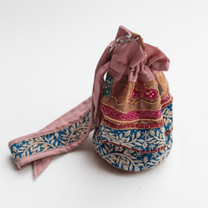 Rangriti Floral Embroidered Potli <b>Bag</b> <b>Charm</b> - Product Image 5