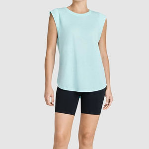 Camiseta sin mangas de talla grande para mujer, camiseta sin mangas para gimnasio, camiseta sin mangas duradera Lisa para mujer, camiseta sin mangas para mujer, OEM de secado rápido a la venta 2025 - Product Image 5