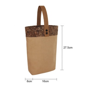 Le sac en liège en fibre de carbone de café personnalisé contenant du vin peut être placé à l'intérieur comme sac de rangement de vin de décoration - Product Image 2
