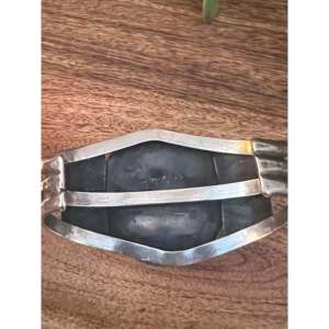 Vintage Kingman Turquoise & Sterling <b>Silver</b> Fashion <b>Cuff</b> <b>Bracelet</b> - Product Image 5