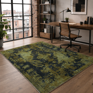Netline Home Patterned Patina Dark Grey Vintage <b>Washable</b> <b>Rug</b> - Product Image 5