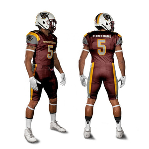 Maillot de football américain 100% polyester de haute qualité uniforme antibactérien respirant à séchage rapide avec ensemble de manches courtes - Product Image 4