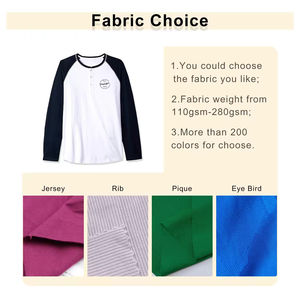 T-shirts pour hommes à manches raglan de concepteur OEM | Fabricant de t-shirts à manches longues avec boutons en patchwork de haute qualité sur ZOHAN CREATIONS - Product Image 4