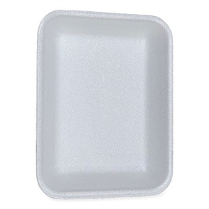 GEN 3PWH Meat Trays 8.7 In. X 6.6 In. X 1.1 In. White 400/Carton 3rd Generation <b>Packaging</b> <b>Materials</b> - Product Image 1
