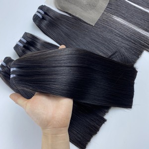 Meilleur prix de gros Extensions de cheveux humains bruts vietnamiens droits osseux super doublement étirés Longueur de 8 à 34 pouces - Product Image 3