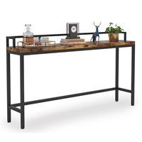 Meilleures ventes, prix de gros, table console d'angle incurvée en bois antique pour couloir
