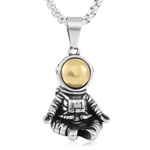 Yunnique – pendentif astronaute en acier titane pour femmes, collier unique, Punk, rétro, tendance, à la mode, 280729 - Product Image 5