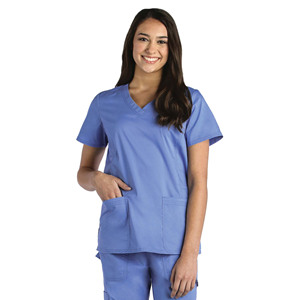 Ensemble infirmier élégant pour femme, col en V, dernière conception, en jersey Spandex/Polyester, hauts et pantalons de qualité supérieure, pas cher - Product Image 2