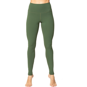 Leggings de yoga taille haute à contrôle du ventre, taille élastique, logo personnalisé, sans couture, écologiques, séchage rapide, respirants, longueur entière - Product Image 5