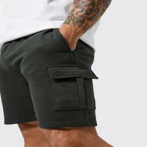 Pantalones cortos desgastados Vintage de algodón 100% para hombre, pantalones cortos desgastados Vintage para correr lavados con ácido y desteñidos al sol - Product Image 2