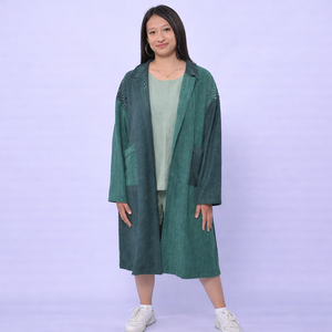 Inverted <b>Top</b> and <b>Linen</b> <b>Top</b> Bottom Set Casual Daily Two-Piece Set with Solid and Woven Knitting Fabric XL Size Long Length - Product Image 1