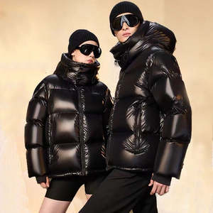 Vente en gros 2025 Veste bouffante unisexe à logo imprimé personnalisé Manteaux épais et légers pour hommes Longs vêtements d'hiver - Product Image 1