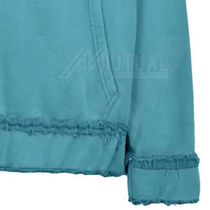 Ropa deportiva de moda transpirable con lavado ácido de alta calidad para mujer, chándal con capucha, patrón sólido, conjunto para correr ecológico, otoño - Product Image 6