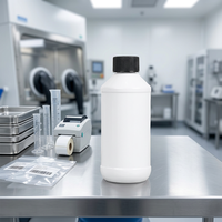 Bouteilles en plastique PET blanches de 250 ml et 500 ml pour médicaments liquides, contenants vides pour sirop contre la toux avec pompe pulvérisatrice et sérigraphie – Vente en gros