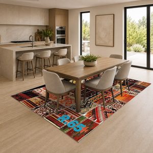 <b>RUGS</b> DEPOT LXDP-0620 Wholesale Red <b>Burgundy</b> Traditional Anatolian Digital Printed Machine Washable Chenille Area <b>Rug</b> Non Slip - Product Image 4
