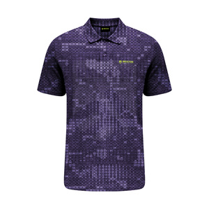 T-shirts de sport de performance solide pour hommes avec design sublimé et tissu en jersey tricoté avec logo brodé. - Product Image 1