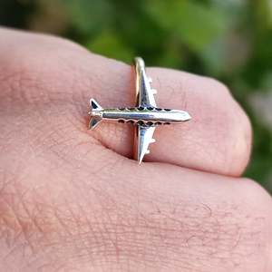 Anillo de Plata de Ley 925 Hecho a Mano con Diseño de Avión de Navya Craft para Mujer, Regalo Elegante para Cumpleaños, Aniversario, Boda - Product Image 4