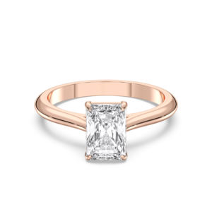 Anillo de compromiso de Moissanite de corte radiante de 1,55 quilates, Juego de puntas de quilates, en oro sólido de 10K, 14K, 18K, para ella - Product Image 5