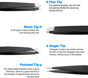 Herramienta de belleza profesional, pinzas para cejas personalizadas, removedor de vello con punta puntiaguda de acero inoxidable, ligero, reutilizable, ecológico - Product Image 4