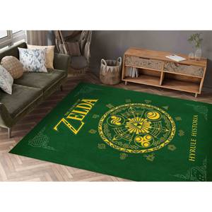 Alfombra Zelda: Decoración Verde para Sala de Juegos, Alfombra Antideslizante para Gamers, Alfombra de Chenilla - Product Image 4