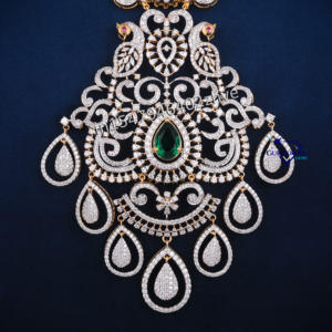 Diseño personalizado de Plata de Ley 925, bonito collar de fiesta mejorado con corte redondo, conjunto de joyas de diamantes de moissanita para mujer - Product Image 2