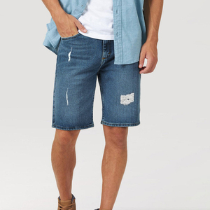 Custom Fit hombres lavado pantalones cortos de mezclilla OEM verano Streetwear azul algodón estilo Casual alta calidad moda Jeans al por mayor - Product Image 1