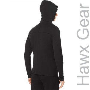 Sweat à capuche à manches courtes en molleton de coton/polyester HAWX RACE GEAR de haute qualité pour adulte, respirant, uni, pour l'été et l'hiver - Product Image 3