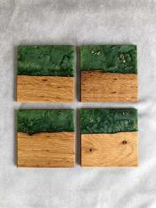 Vente chaude À La Main Décoré Océan Résine Époxy Dessous De Verre Résine En Bois Tasse À Thé Tapis - Product Image 2