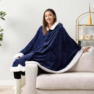 Manta de Lana con Capucha y Mangas para Ver Televisión, Súper Suave y Cálida, Manta con Capucha Extra Grande, Sudadera - Product Image 3