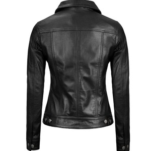 Chaqueta de moto de cuero tejido transpirable de primera calidad para mujer de último diseño 2025 logotipo personalizado ajustado - Product Image 4