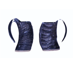 Chopes à bière en corne de buffle d'eau, authentiques, classiques, pour boire, vaisselle, fournisseur en gros d'Inde - Product Image 2
