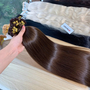 Extensions de cheveux vierges vietnamiennes de qualité supérieure en gros, 1 kg, couleur foncée à claire, lisses, pointe plate en kératine pour salons - Product Image 1