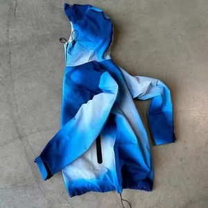 Veste matelassée en toile respirante réfléchissante à dégradé personnalisé avec capuche |   Veste de sport d'hiver imperméable pour l'extérieur, unisexe - Product Image 2