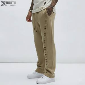 กางเกงวิ่งขายาวสำหรับผู้ชายผ้าคอตตอนขากว้างกางเกงวอร์มทรงหลวมมีรอยขาดสำหรับผู้ชายกางเกงวิ่งสไตล์ลำลองสำหรับฤดูหนาวของ100% - Product Image 4