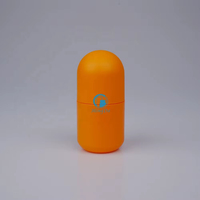 Bouteille en plastique vide de qualité alimentaire pour suppléments vitaminiques, en forme de capsule, pour poudre protéinée, avec impression de logo, vente en gros