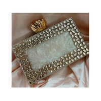2025 Mode Luxus Bohemian Vintage Harz Damenhandtaschen Anpassbare Größe Geometrisches Muster Schnallenverschluss Ketten-Dekoration