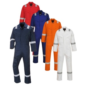 Unisex Men's Reflective Cotton Coverall Hi Vis Safety Workwear Coveral with Customizable Logo Heavy Boiler Suit for Work <b>Overall</b> - Product Image 1