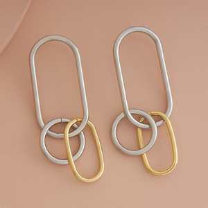 Trendy Geometric Drop <b>Earrings</b> 184071 Made From Durable Zinc Alloy - Product Image 2