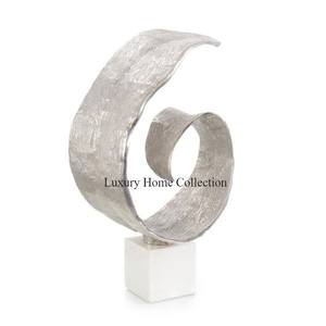 Ensemble de 2 objets de créateur en forme de boule ronde pour bureau et autres fournitures de finition antique en laiton de sculpture de conception - Product Image 6