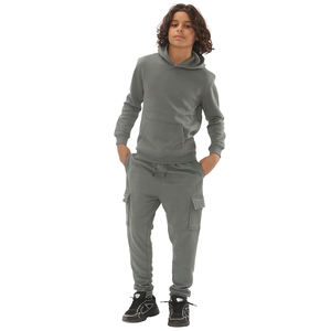 Survêtements cargo pour hommes adultes couleur grise pull à manches longues grande taille vêtements de mode Slim Fit survêtements pour l'hiver - Product Image 1