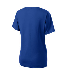 เสื้อยืดแขนสั้นคอวีสำหรับผู้หญิงเสื้อยืดพิมพ์ลายสีโลโก้ออกแบบได้ตามต้องการ - Product Image 2
