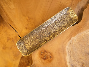 Plateau de service en acier inoxydable avec poignées décoratives en aluminium, parfait pour servir les invités lors des fêtes et des célébrations - Product Image 2