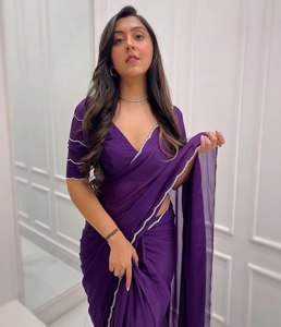 LANCEMENT DE NOUVELLES SAREES GEORGETTE HEAVY FOX AVEC CHEMISIER FANTAISIE - Product Image 3