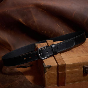Cinturón de Cuero para Hombre, Diseño Clásico Premium, Hebilla de Acero, Ligero e Impermeable, para Pantalones de Vestir, Oficina y Uso Diario - Product Image 2
