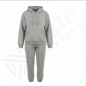 Ensemble de survêtement 2 pièces personnalisé pour femme 2025 – Sweat à cordon et pantalon large – Tenue de détente brodée - Product Image 1