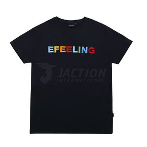 เสื้อยืดผ้าฝ้าย 100% สวมใส่สบาย พิมพ์โลโก้ตามสั่ง พิมพ์ลายนูน แห้งเร็ว ระบายอากาศดี ดีไซน์โดดเด่น ทรงหลวม ใส่ได้ทุกโอกาส สำหรับผู้ชายช่วงฤดูร้อน - Product Image 1