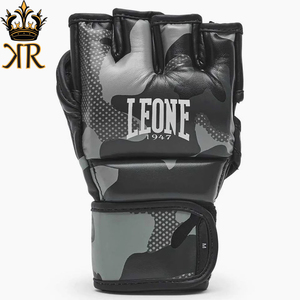 ถุงมือหนัง MMA แบบครึ่งนิ้วอุปกรณ์ชกมวยมืออาชีพถุงมือหนัง PU ทนทาน - Product Image 3