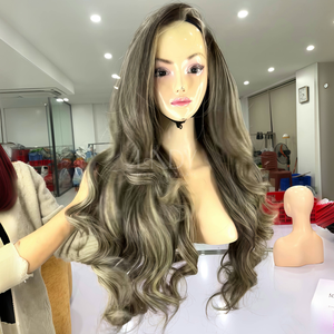 Plus haute qualité 100% cheveux humains vietnamiens ondulés couleur perruques belles perruques vraie fermeture de cheveux humains HD dentelle perruques - Product Image 3