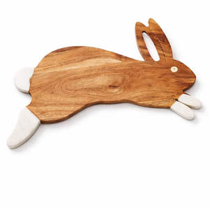 Plateau en bois de lapin indien unique, écologique, pour le thé, le café, les collations, la table à manger à la maison, style rustique moderne - Product Image 6